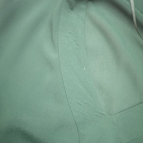 Zara Woman Ladies Size XL V-neck Long Sleeves Dark Green Blouse - Picture 13 of 13